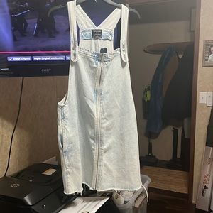 Denim dress romper